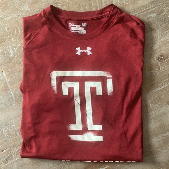 Under Armour Dry Fit Temple University Collegiate Tee Size S/M - Picture 3 of 6